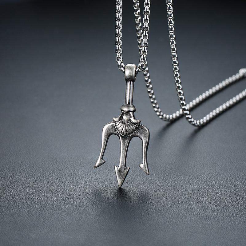 Street Fashion Greece - Liontin Trident Poseidon Neptunus Vintage dari