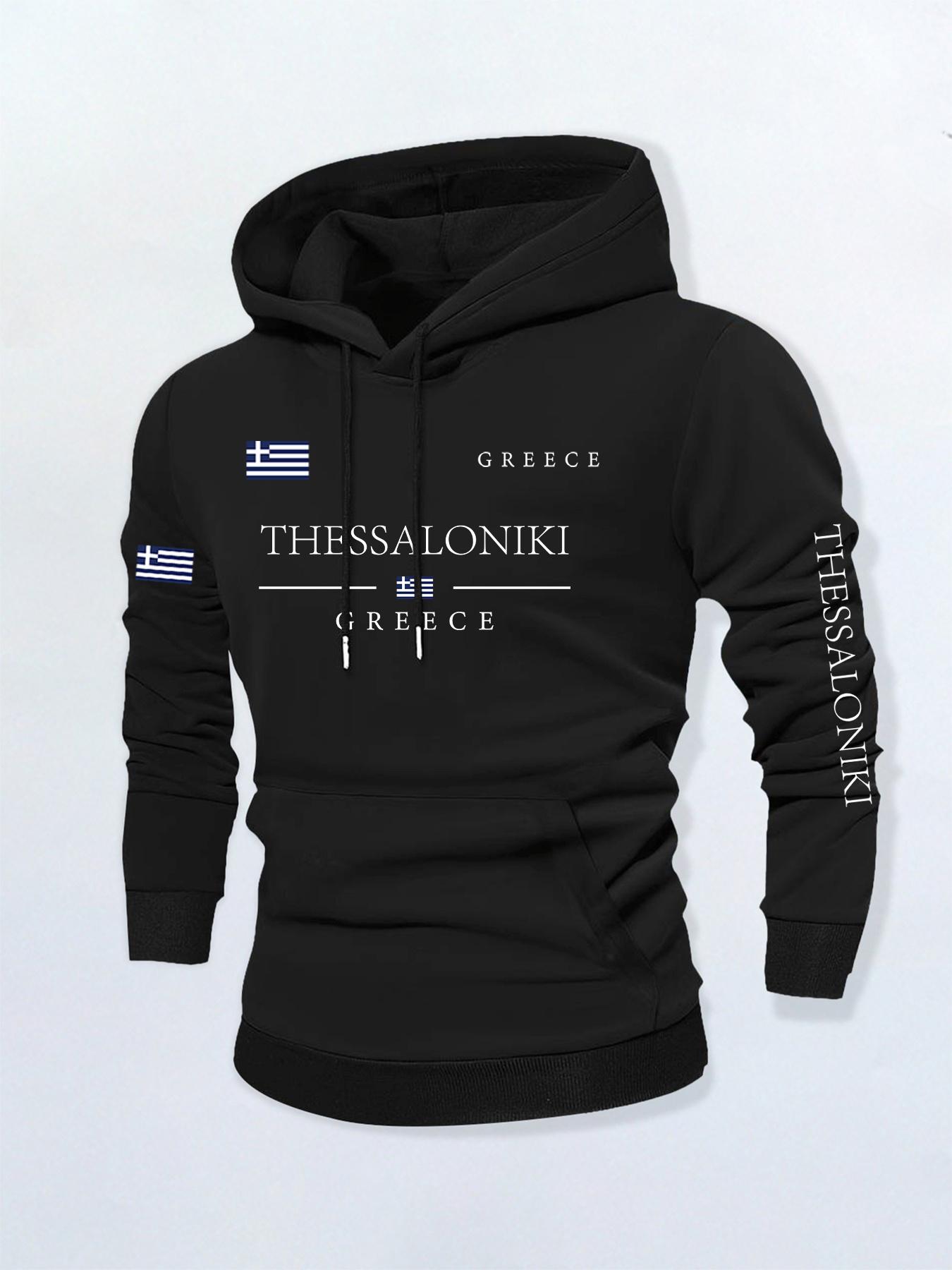 Street Fashion Greece - Sweater pria lengan panjang, buatan Thessaloniki,