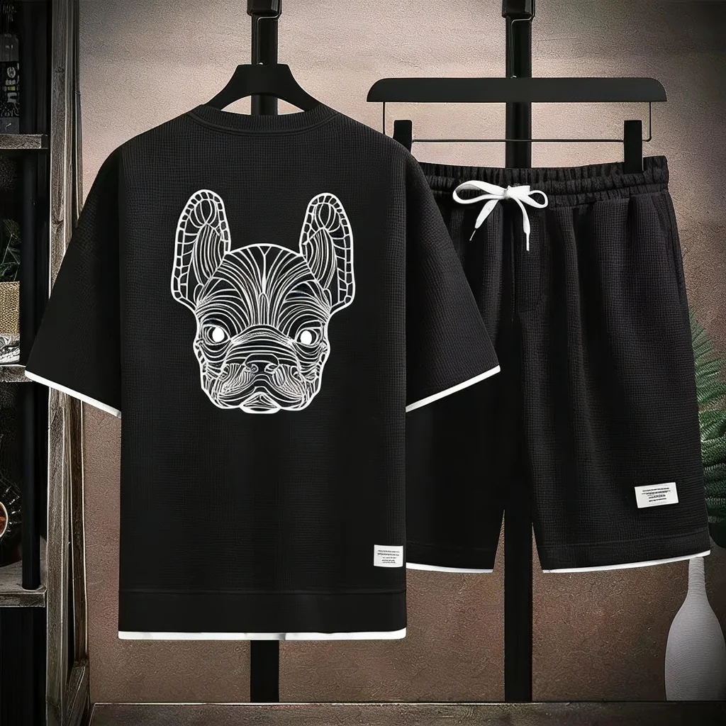 Street Fashion China - Setelan Kaos Lengan Pendek dan Celana