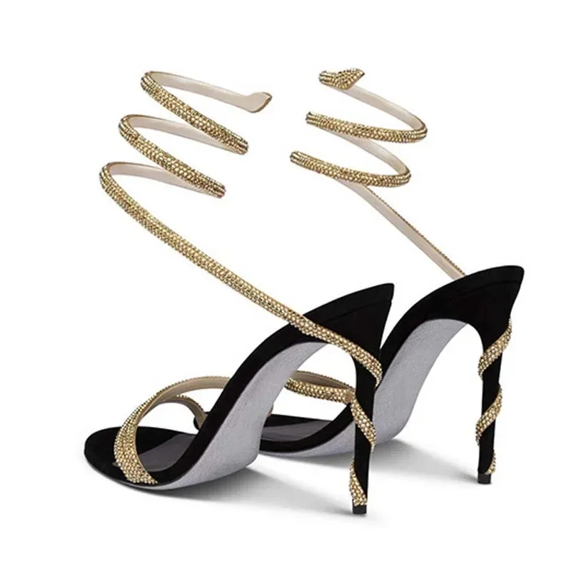 Street Fashion Women - Eilyken sepatu hak tinggi kristal Stiletto