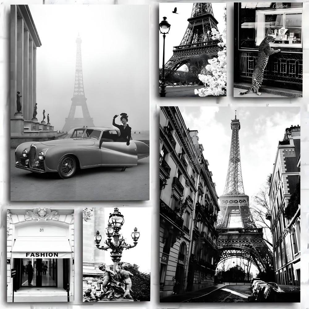 Street Fashion Paris - Hitam Putih Modis di Paris Arsitektur