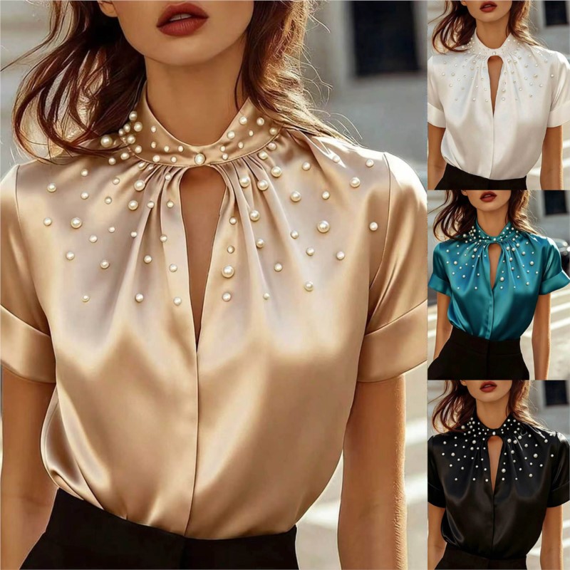Street Fashion China Girl - Blus Boho Wanita 2026, Atasan Satin