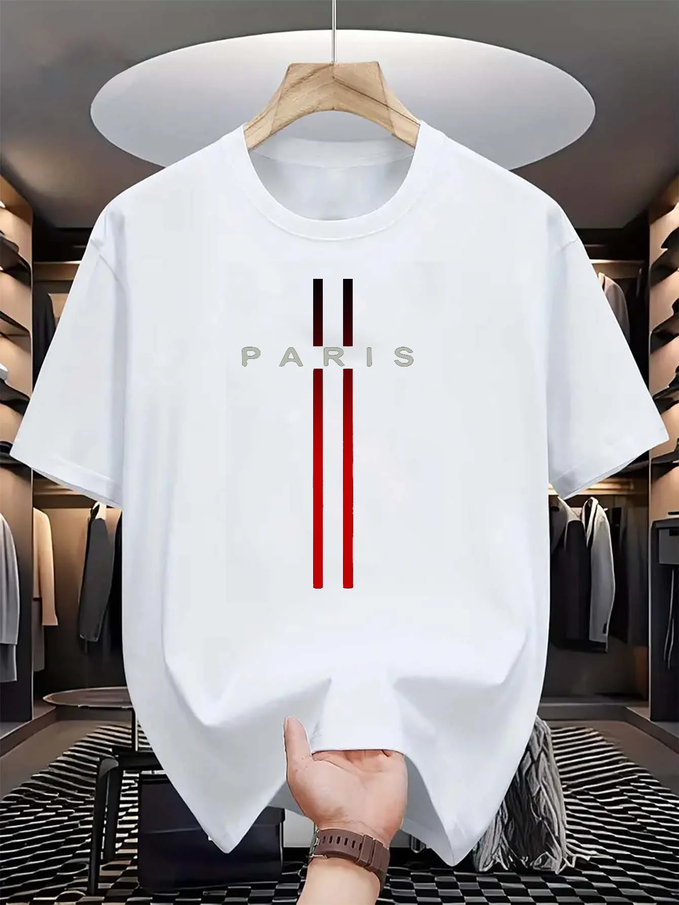 Street Fashion Paris - Kaos Pria 100% Katun Murni Musim