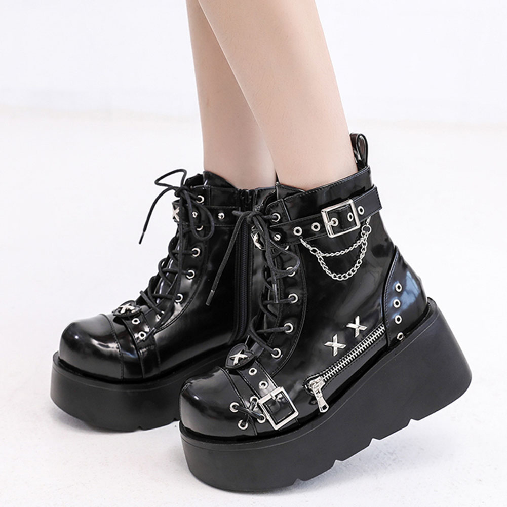Street Fashion Lady - Sepatu Boots Wanita Model Goth Platform