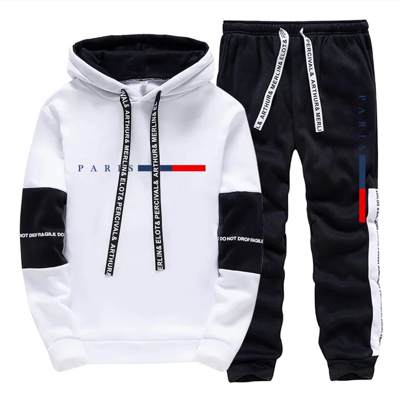Street Fashion China - Setelan Pria/Hoodie/Celana Paris Fashion Musim Gugur