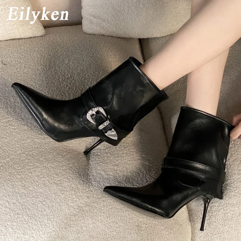 Street Fashion Lady - Eilyken Sepatu Bot Pergelangan Kaki Wanita