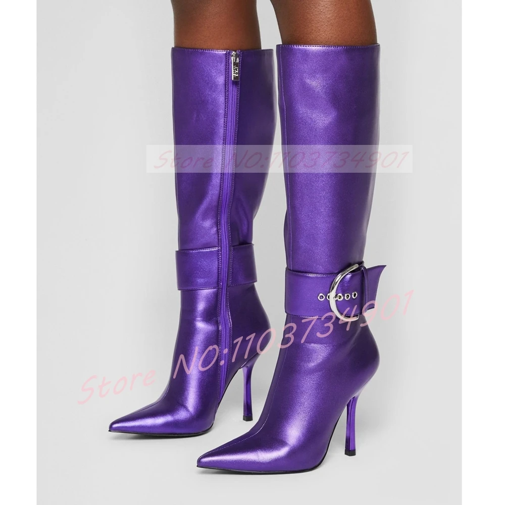 Sepatu Bot Wanita Ungu Mengkil - Street Fashion Lady ulasan dan harga