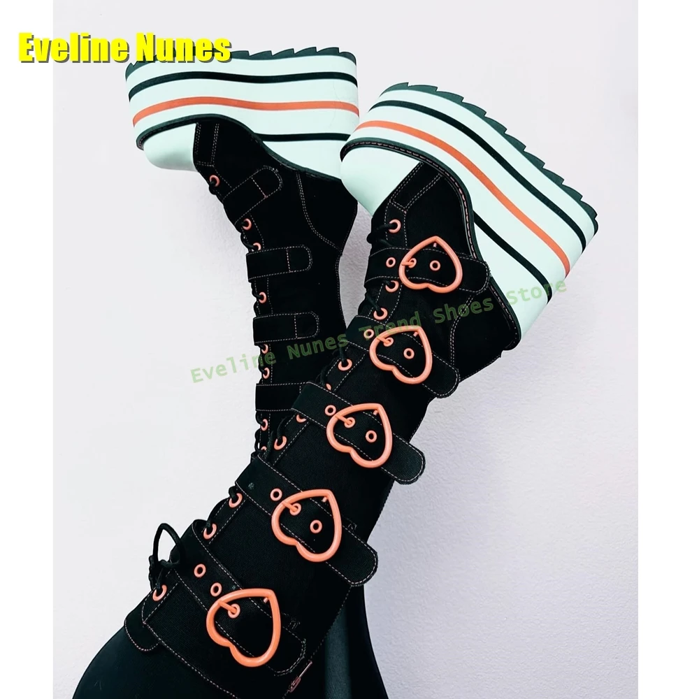 Sepatu Platform Berbentuk Hati - Street Fashion Trend 2025 ulasan dan harga