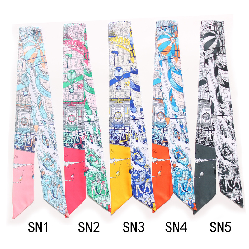 Syal Sutra Cetak Jalanan Paris - Street Fashion Paris ulasan dan harga