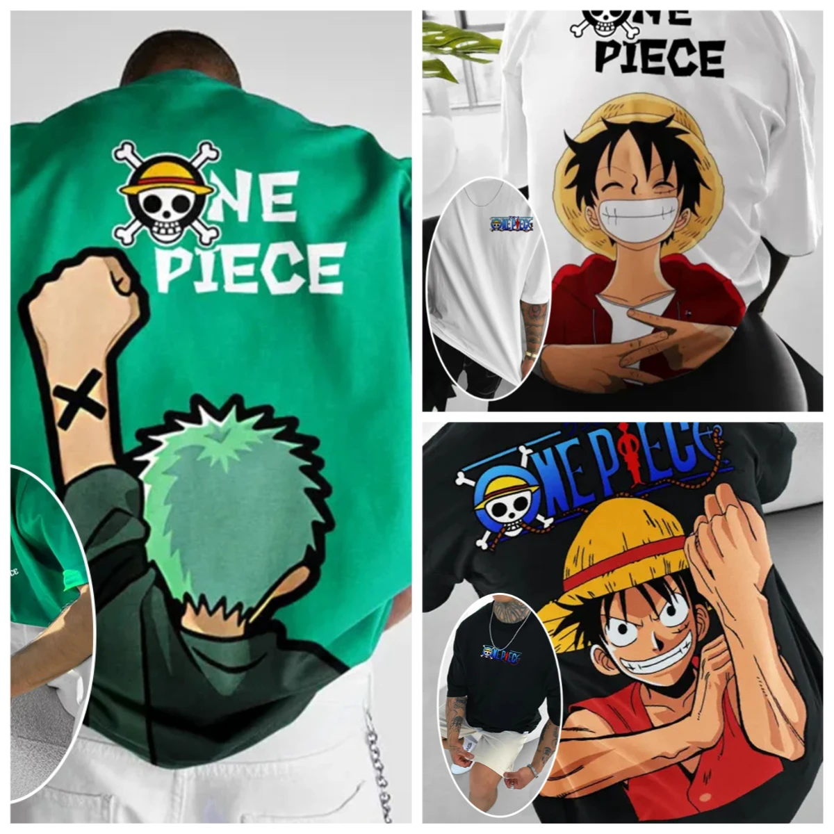 ONE PIECE Luffy Zoro 2025 Tren - Street Fashion Trend 2025 ulasan dan harga