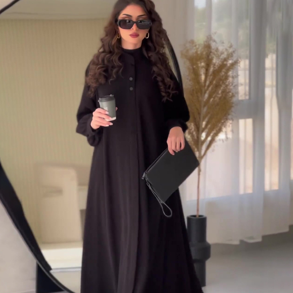 Gaun Abaya Ramadan Dubai Mewah - Street Fashion Dubai ulasan dan harga