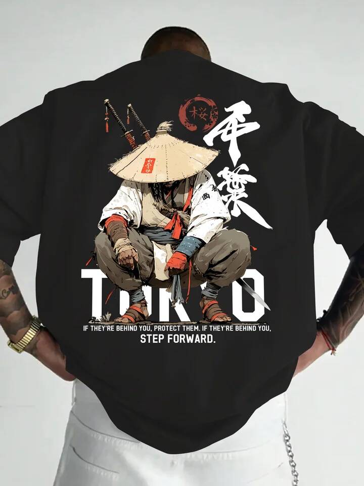Kaus Pria Wanita Anime Samurai - Street Fashion In Tokyo ulasan dan harga
