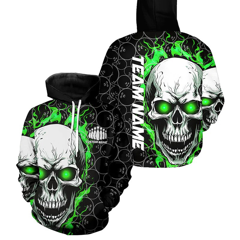 Hoodie Bowling Grafis Tengkora - Street Fashion Name ulasan dan harga