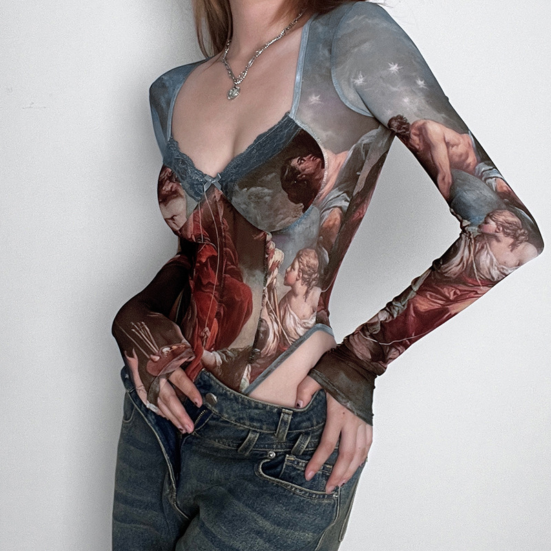 Bodysuit Seksi Berbahan Jaring - Street Fashion Greece ulasan dan harga