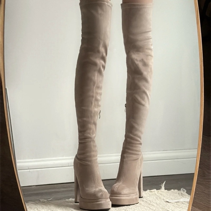 Sepatu Bot Setinggi Paha Wanit - Street Fashion Lady ulasan dan harga