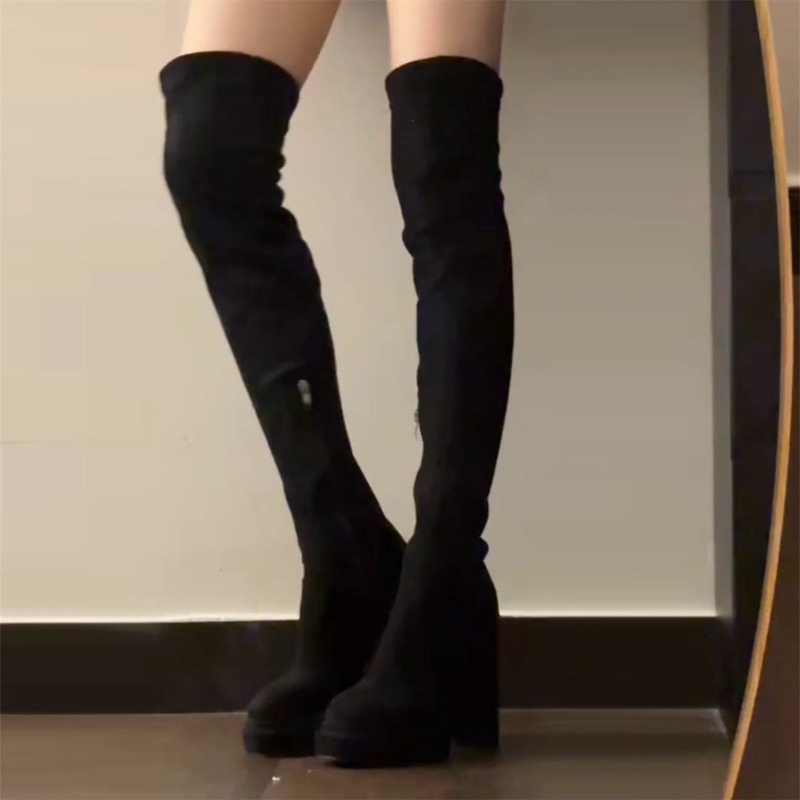 Sepatu Bot Setinggi Paha Wanit - Street Fashion Lady ulasan dan harga