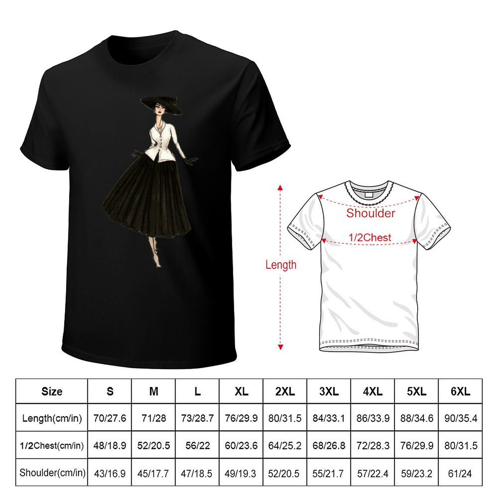 Kaos Ilustrasi Fashion Tampila - Street Fashion Paris ulasan dan harga