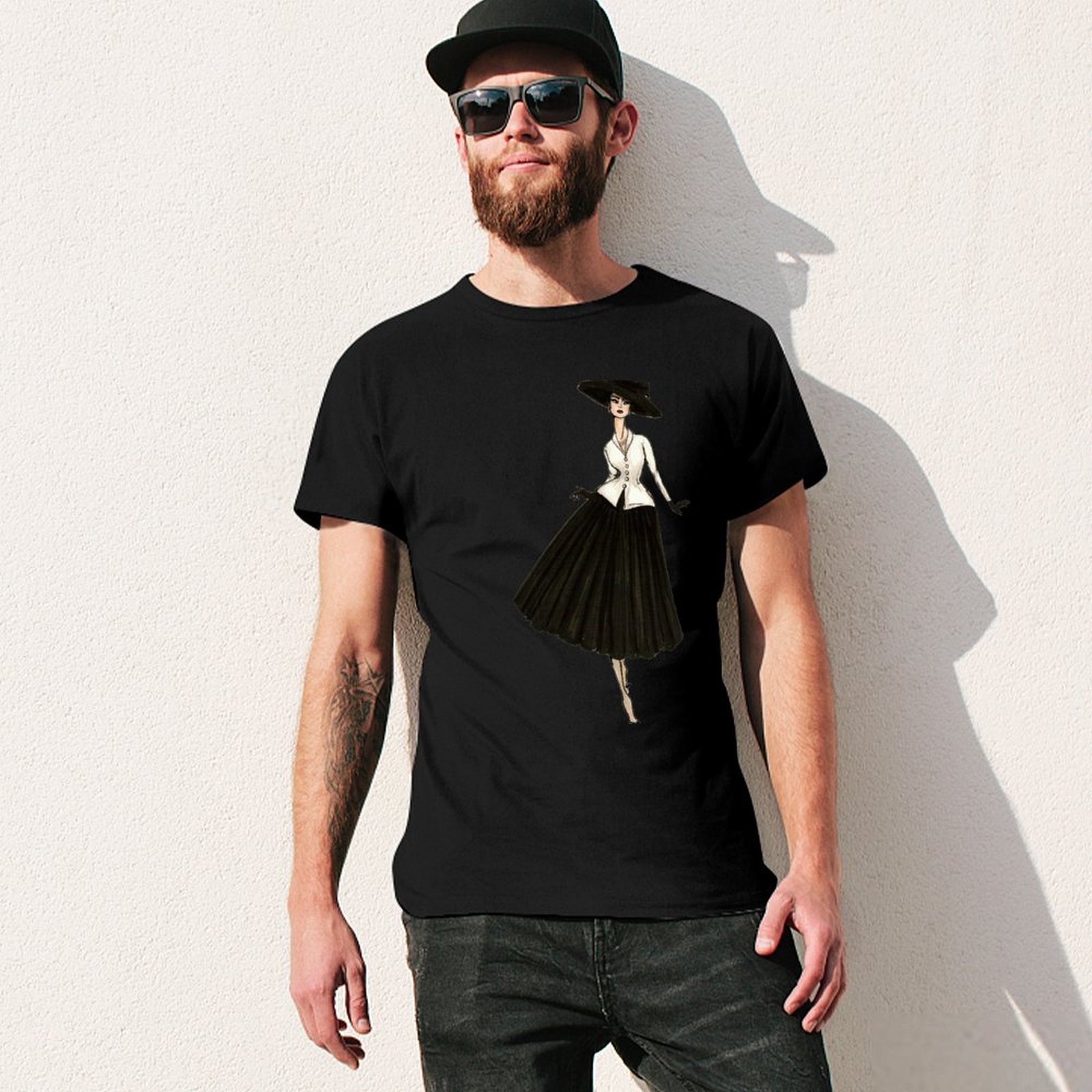 Kaos Ilustrasi Fashion Tampila - Street Fashion Paris ulasan dan harga