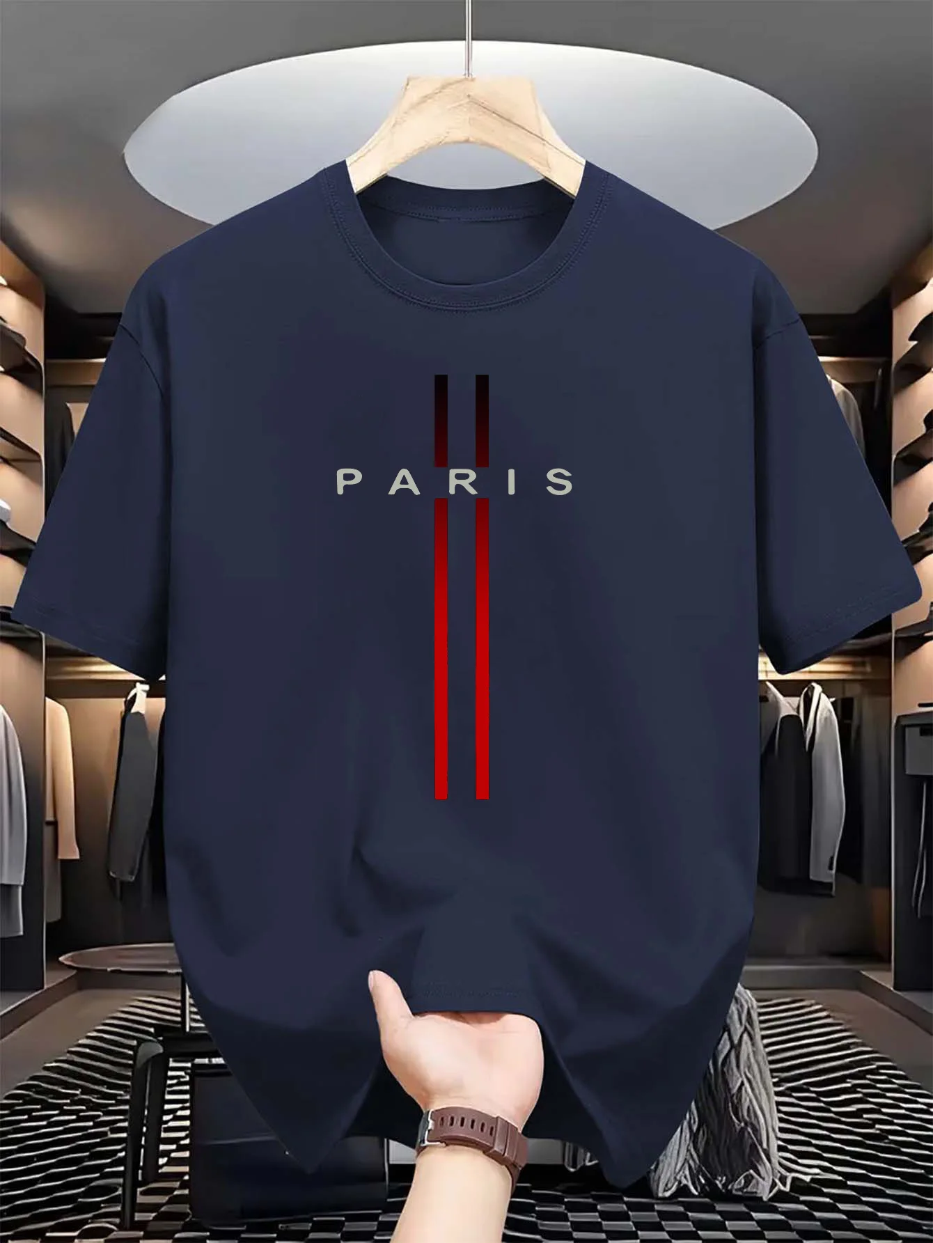 Kaos Pria 100% Katun Murni Mus - Street Fashion Paris ulasan dan harga