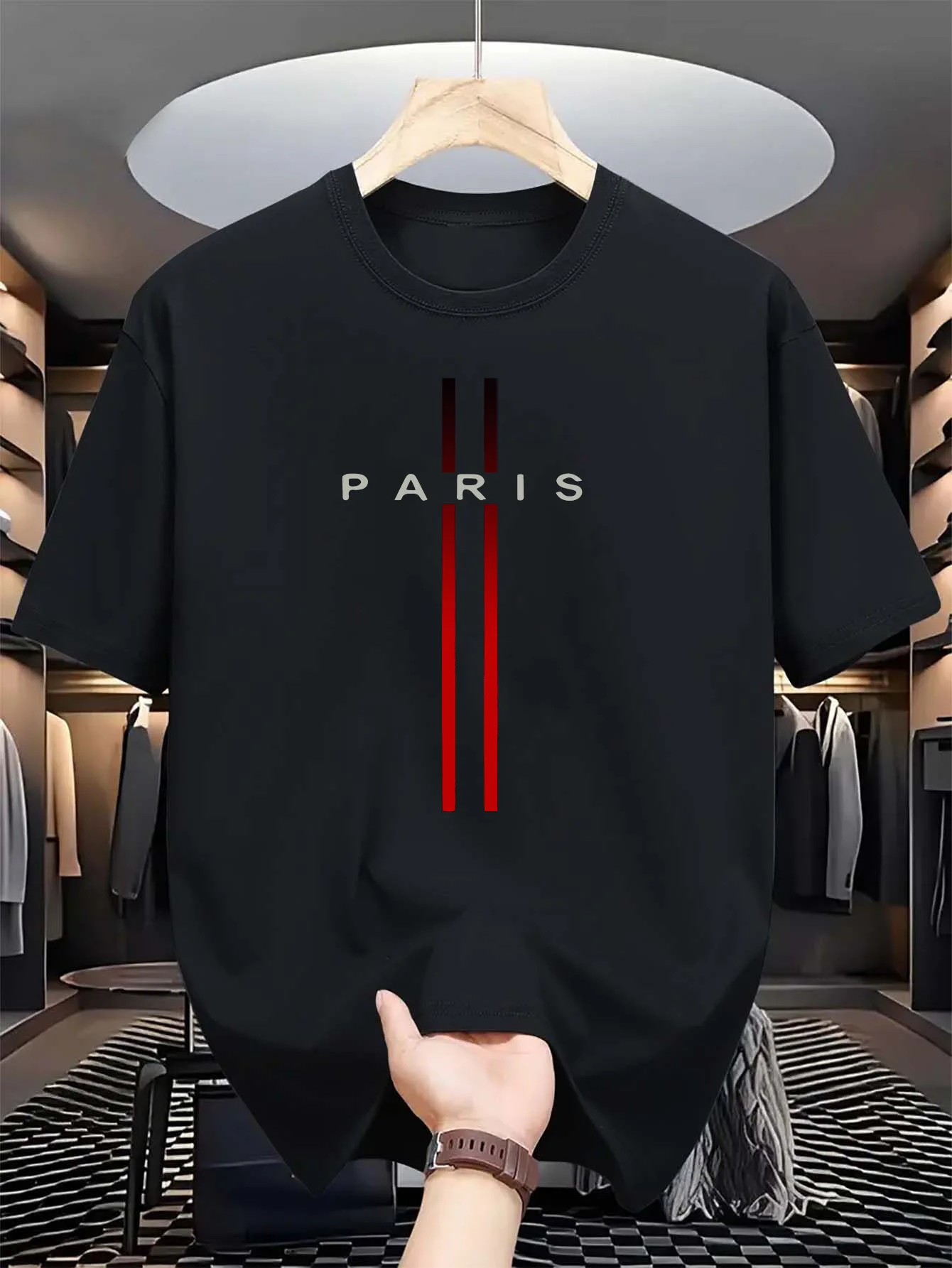Kaos Pria 100% Katun Murni Mus - Street Fashion Paris ulasan dan harga
