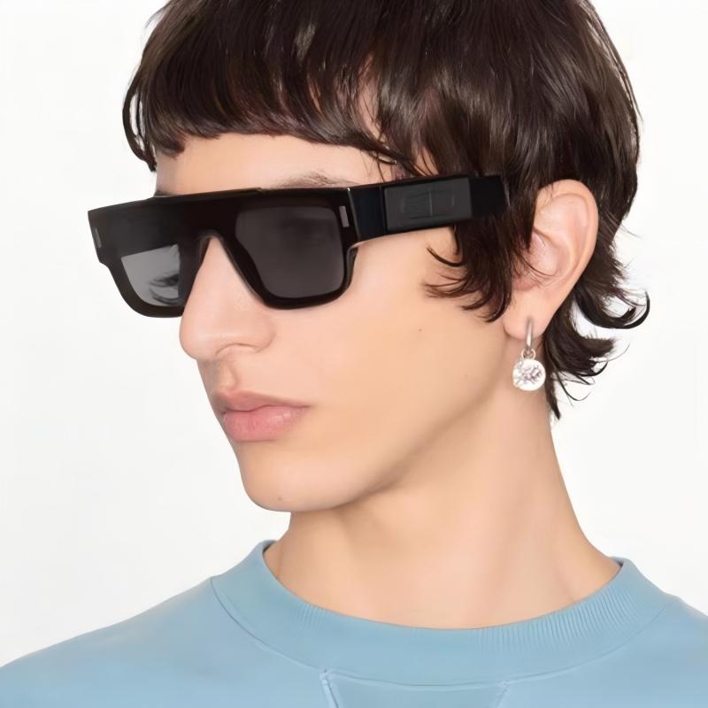 Kacamata Hitam Bingkai Kotak H - Street Fashion Shoot ulasan dan harga