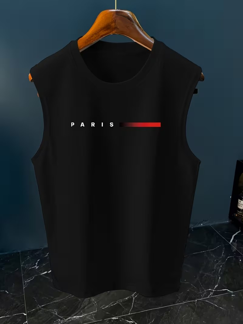 Tank Top Tanpa Lengan Motif Hu - Street Fashion Paris ulasan dan harga