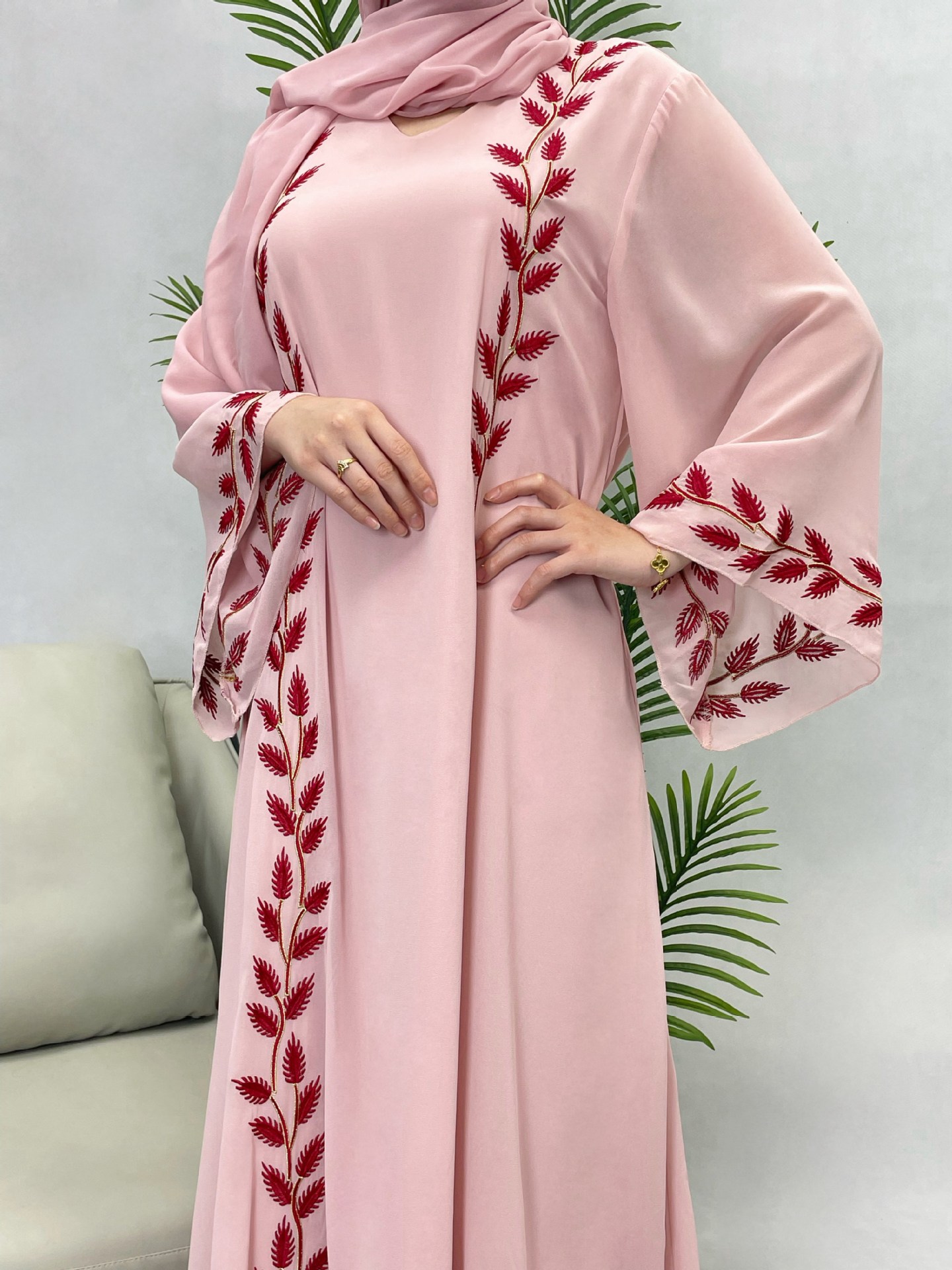Gaun Panjang Bordir Motif Tana - Street Fashion Dubai ulasan dan harga