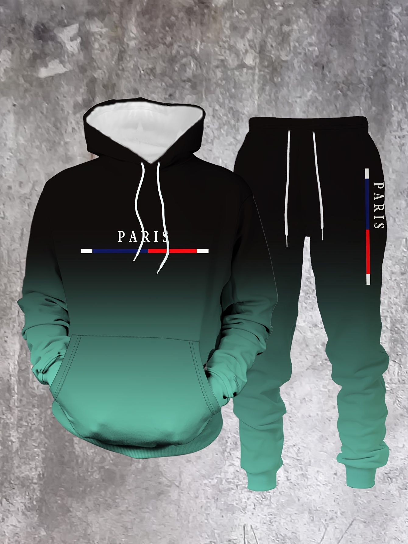Setelan Olahraga Pria Warna Gr - Street Fashion Paris ulasan dan harga