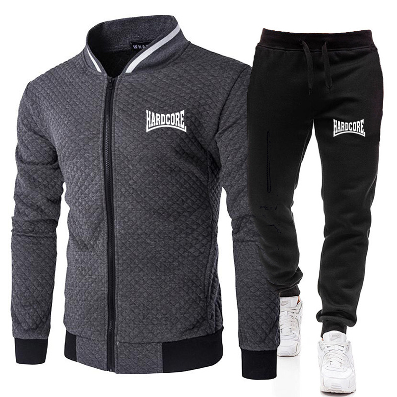 HARDCORE Jaket Set Kerah Tegak - Street Fashion China ulasan dan harga