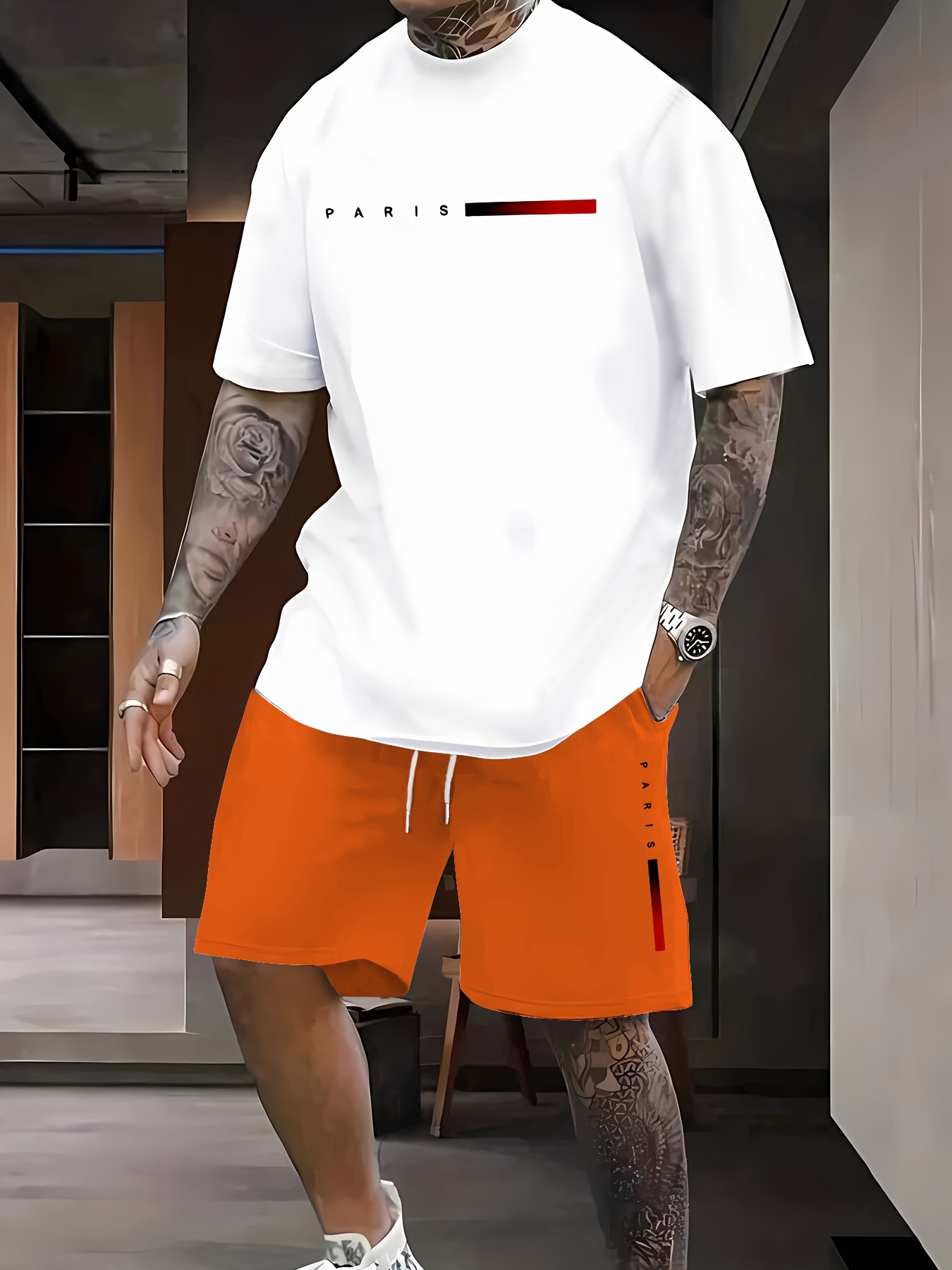 Set Kasual Pria Paris Musim Se - Street Fashion Paris ulasan dan harga