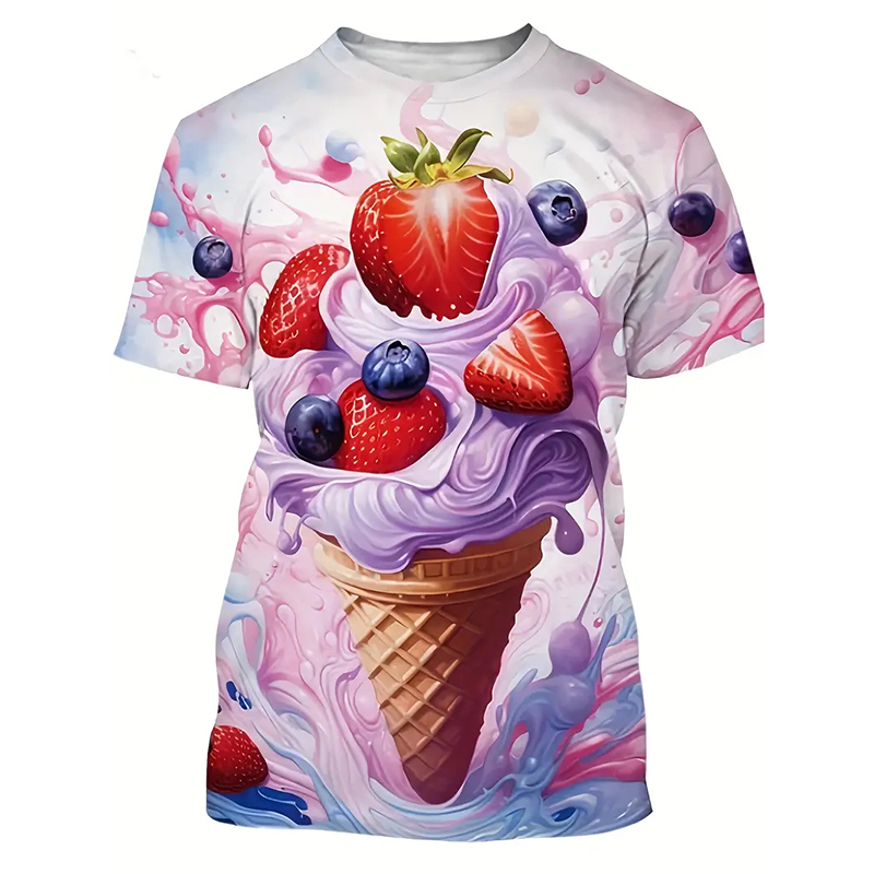 T-shirt Fashion warna es krim  - Street Fashion Trends 2025 ulasan dan harga
