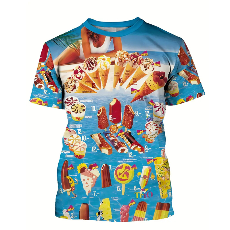 T-shirt Fashion warna es krim  - Street Fashion Trends 2025 ulasan dan harga