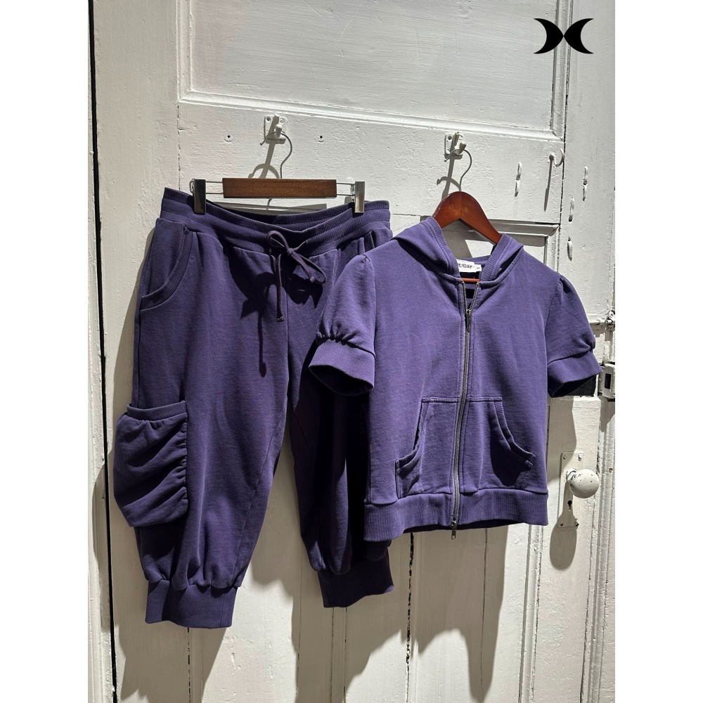 Setelan jaket hoodie pendek be - Street Fashion Women ulasan dan harga