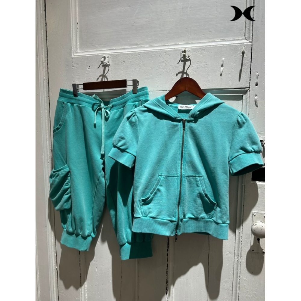Setelan jaket hoodie pendek be - Street Fashion Women ulasan dan harga